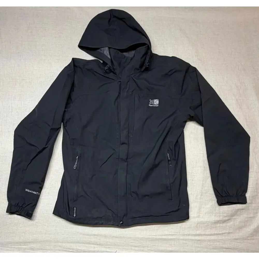 Karrimor WeatherTite Waterproof Jacket Men’s Small Black Hooded Outdoor‎ Coat